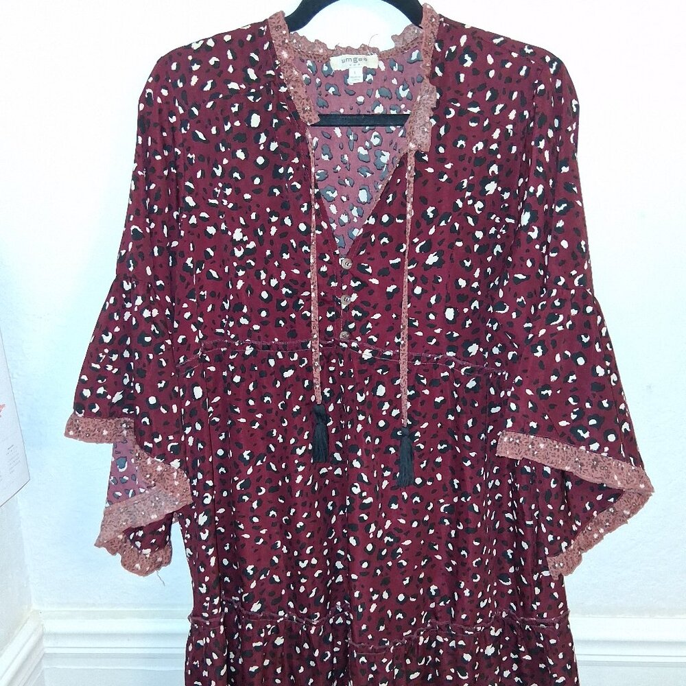 Umgee animal print dress size large